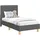 vidaXL Kinderbettgestell mit Kopfteil Dunkelgrau 70 x 140 cm Stoff