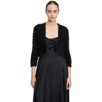 Vera Mont Strickbolero mit Struktur Schwarz,L | L