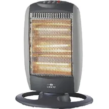 LENTZ Heizstrahler Stromsparender Quartz-Heizlüfter: 3 Heizstufen Schwarz