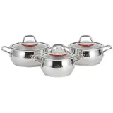 KARACA Emirgan Kochtopf- Set Edelstahl, 6- teilig, Midi Set - Rostfrei, Energiesparend, Gesundes Kochen