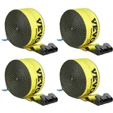 Vevor Spanngurte 96 x 94 mm 2,7 T Tragfähigkeit 8,2 T Bruchfestigkeit Gelb (4er-Pack)