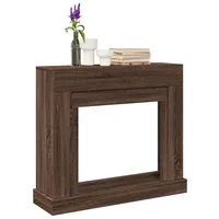 vidaXL - Kaminumrandung Braun Eichen-Optik 100x30x87,5 cm Holzwerkstoff