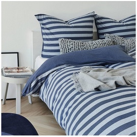 Traumschlaf Melange Stripe blau 135 x 200 + 80 x 80 cm
