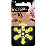 Duracell Hörgerätebatterie ZA 10 1.45 V 6 St. 100 mAh Zink-Luft