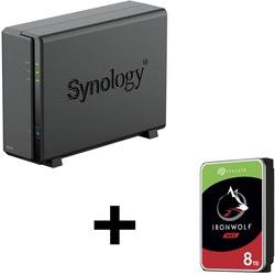 Synology DiskStation DS124 1 Einschub NAS-Server Leergehäuse + 1x Seagate Ironwolf SATA 3.5" HDD 8TB Festplatte