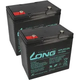 KungLong Ersatzakku für Sterling S425 2x 12V (24V) 55Ah Zyklenfest AGM Long