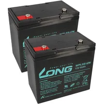 KungLong Ersatzakku für Sterling S425 2x 12V (24V) 55Ah Zyklenfest AGM Long