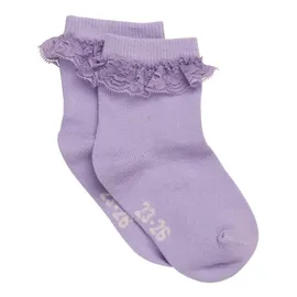 MINYMO Kinder Socken "Ankle Sock w. Lace" in Lila | Gr.: 31-34
