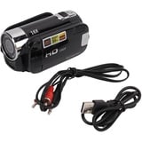 Vikye Full HD 1080P 16MP Videokamera-Camcorder, 16-facher Zoom, 2,7-Zoll-LCD-Bildschirm, USB-Schnittstelle, Blitz, 270°-Drehung (Schwarz)