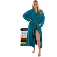 RIEMTEX Bademantel Damen und Herren flauschiger Morgenmantel Baumwolle Bamboo & Microfaser Made in Austria (Petrol, 3XL) - 3XL