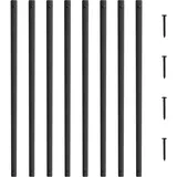 Vevor Metallbaluster für Treppen, 25 x 5,5 x 750 mm flache dekorative Geländerstäbe aus Aluminiumlegierung, 51er-Pack Deckbaluster mit Schrauben, klassisches hohles Deckgeländer