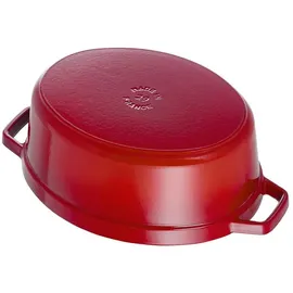 Staub Cocotte 29 cm oval kirschrot