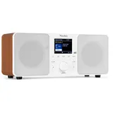 Audizio Genua DAB Radio mit Bluetooth – Stereo DAB Plus Radio mit Fernbedienung, 60 Speicherplätze, Auto Scan, Line-Out, USB, Ideal für Zuhause und Unterwegs, Einfache Bedienung - Weiß