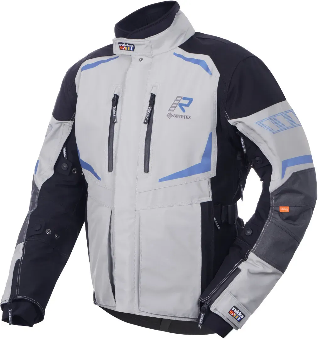 Rukka Ventu-R waterdichte motorfiets textieljas, grijs, 58 Voorman