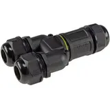 ChiliTec Kabelverbinder 23809, IP68 wasserdicht, für Kabel-Ø, 3-Wege Verteiler, 3-polig