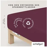 schlafgut Pure Baumwolle 90 x 190 - 100 x 220 cm purple deep