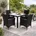 Polyrattan Set 4-tlg Schwarz