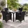 Estexo Polyrattan Set 4-tlg. Schwarz