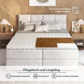 Fdm Topper KOKOS-KALTSCHAUM 120 x 200 cm Weiß