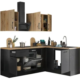 BASIC by Balculina Winkelküche L-Form 210 x 175 cm schwarz