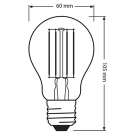 osram homelighting LED Glühlampe 4058075592452 7W E27 Neutralweiß 3 St.