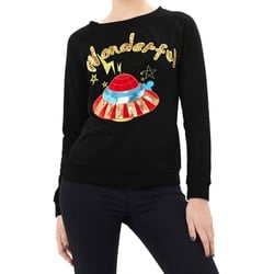 BRAVE SOUL Wonderful Damen Sweatshirt LSS-272WONDER BLACK-M