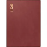 rido/idé Taschenkalender Mod. Technik III '26 | A6, Kunststoff, bordeaux