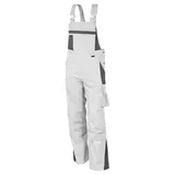 QUALITEX HIGH QUALITY WORKWEAR Latzhose PRO weiß/grau, Damen: 36 Herren: 42