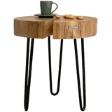 holz4home® Couchtisch aus einer Baumscheibe von holz4home® 36-49 cm