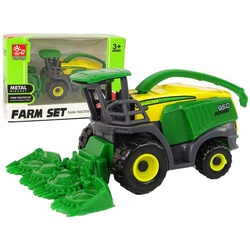 LEAN Toys Spielzeug-Auto Fahrzeug Landwirtschaft Mähdrescher Klein Maschine Spielzeug Spiel grün