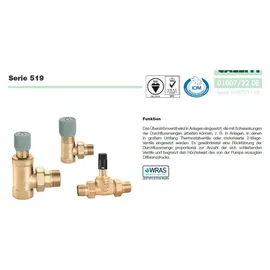 CALEFFI 518 Differenzdruck-Überströmventil 3/4'