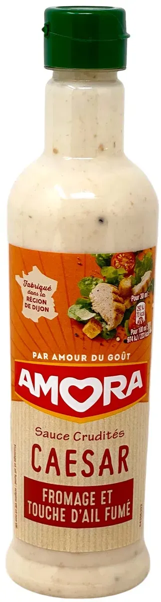 AMORA Caesar Sauce 380 ml – Mit Käse und feinem Hauch von geräuchertem Knoblauch