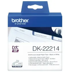 Brother QL Etiketten Authentisch DK-22214 DK22214 Selbsthaftend Schwarz auf Weiß 12 x 12 mm
