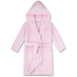 Sanetta Mädchen Bademantel - Bademode, Baumwolle, Kapuze, Tasche, Streifen Rosa/Weiß 164