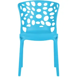 Homestyle4u Gartenstuhl 47 x 47 x 83 cm blau 2 St.