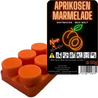 WonderWax Neon Duftriegel 6 x Duftwachs Kreise Wachsmelt Duftwachs Raumduft für Duftlampen Soja Wachs Melts Duftmelt Aroma Wellnes Kerzen Wärmer Wax Tarts Würzige Aprikosenmarmelade