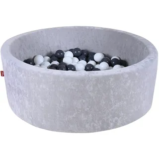 Knorrtoys 68174 - Bällebad soft - "Grey" - 300 Bälle grey/creme