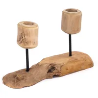 creedwood Kerzenleuchter 2 Lights Holz Beige