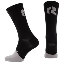 R2BIKE Socken | Solid Edition | schwarz-grau