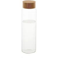 Andrea House Glasflasche mit Bambusdeckel 1 l