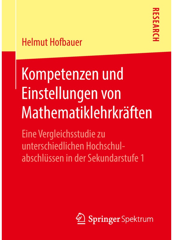 Kompetenzen Und Einstellungen Von Mathematiklehrkräften - Helmut Hofbauer, Kartoniert (TB)