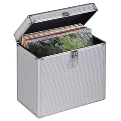 HAMA LP-Koffer 50, Alu-Look, Silber