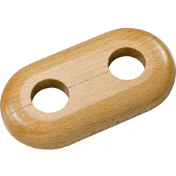 Holz-Doppelrosette Typ Schwarzwald Buche - 15 mm
