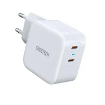 CHOETECH Schnellladegerät 2x USB Typ C Power Delivery 40W 3A Weiß (PD6009-EU)