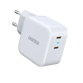 CHOETECH Schnellladegerät 2x USB Typ C Power Delivery 40W 3A Weiß (PD6009-EU)