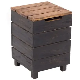 DESIGN DELIGHTS Hocker Storage 50 50 x 35 x 35 cm Schwarz