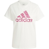 adidas Women's Animal Print Graphic Tee T-Shirt, Off White, M
