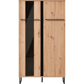 INOSIGN Highboard Sardinia, Vitrine, Breite 84 cm beige|schwarz