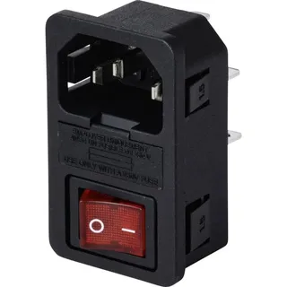 TRU Components TC-13599520 Kaltgeräte-Steckverbinder Stecker, Einbau vertikal Gesamtpolzahl: 3 10 A