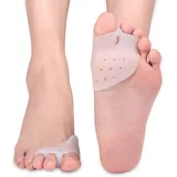 Hallux Valgus Bandage Hallux Valgus Zehenspreizer Silikon Bunion Korrektur Hammer Toe Corrector mit Vorfußkissen Kissen und Lüftungsöffnungen für Hallux Valgus Schmerzlinderung(1 Paar) (Einheitsgröße)